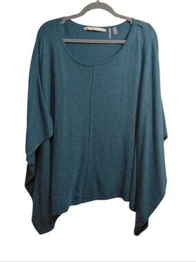 Soft Surroundings Teal Draped Poncho Top